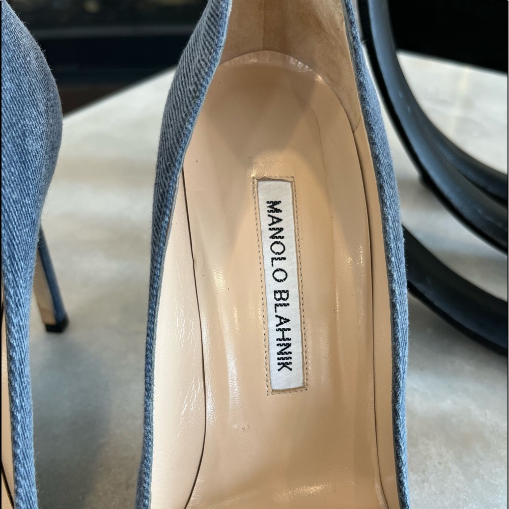 Manolo Blahnik Blue Heels - Picture 5 of 10